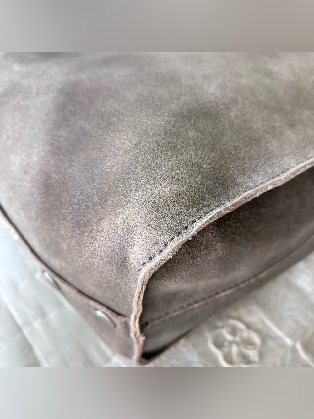 Hammitt | Leather Oliver Tote Bag Purse | Pewter with Silver Hardware - Picture 11 of 16